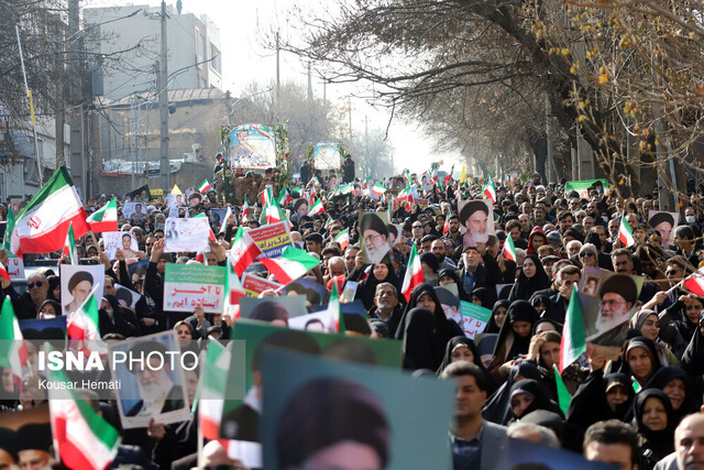راهپیمایی محکومیت آشوب‌ها در استان لرستان