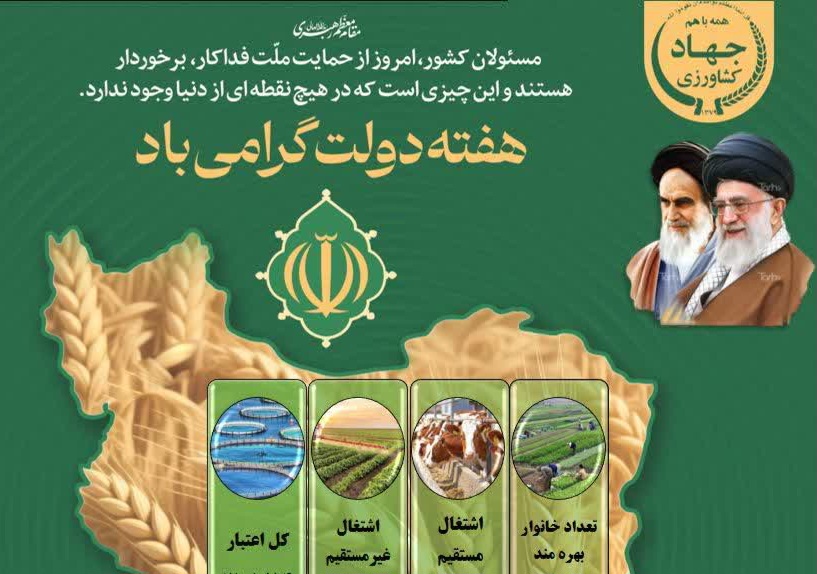 اینفوگرافی سازمان جهاد کشاورزی لرستان | به مناسبت هفته دولت